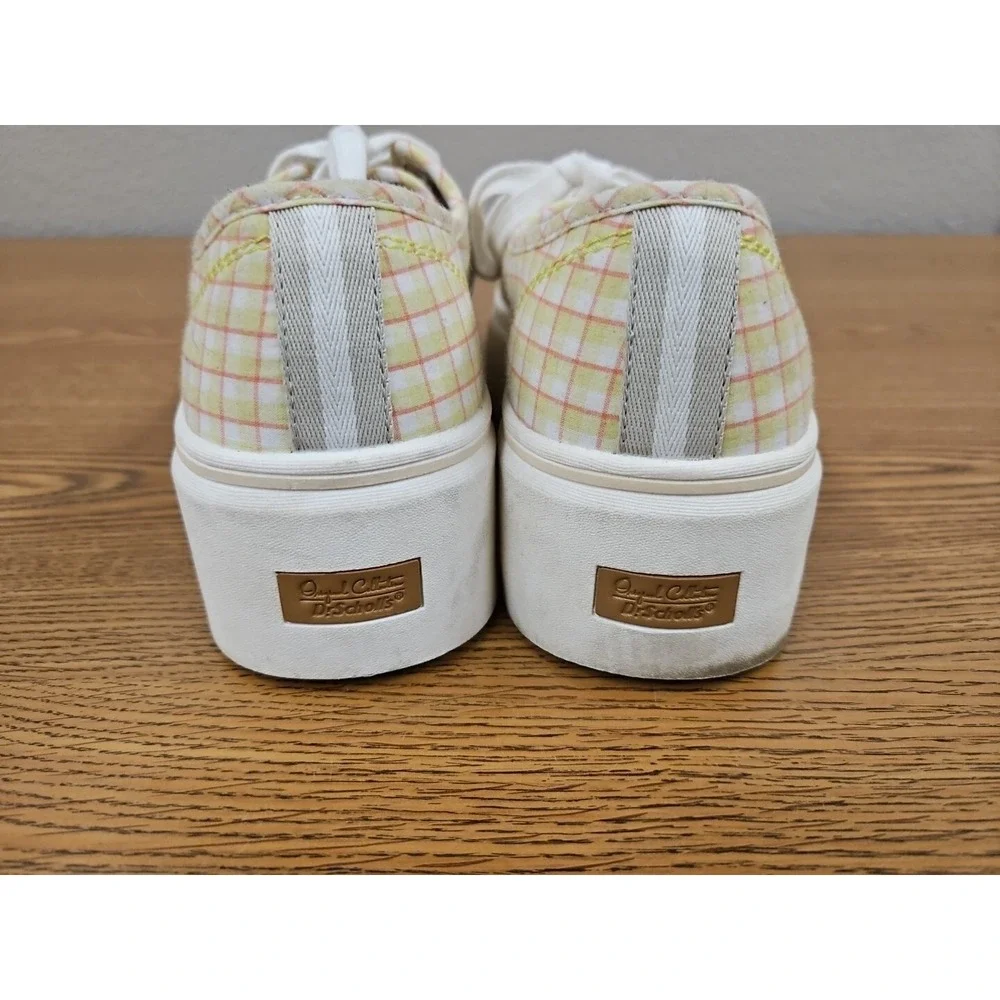 Dr. Scholls FUNDAY Original Collection Yelliw Plaid Platform Sneakers Wms‎ 8.5